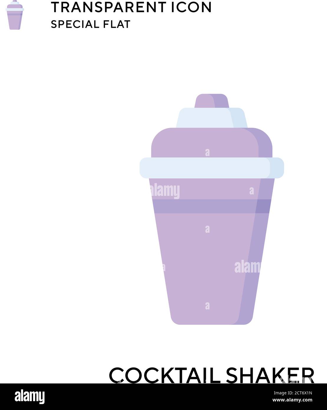 Cocktail shaker vector icon. Flat style illustration. EPS 10 vector. Stock Vector