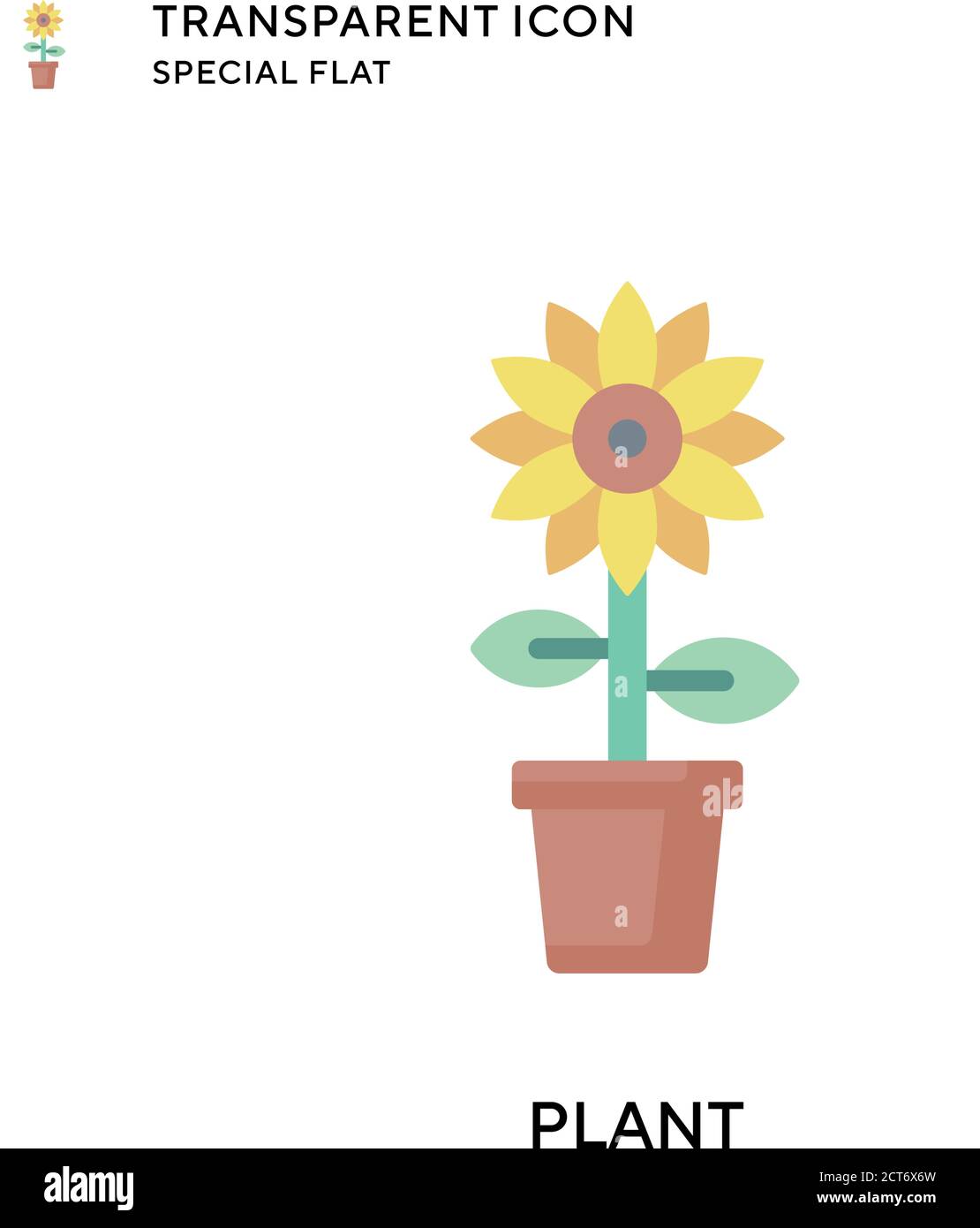 Plant vector icon. Flat style illustration. EPS 10 vector Stock Vector ...