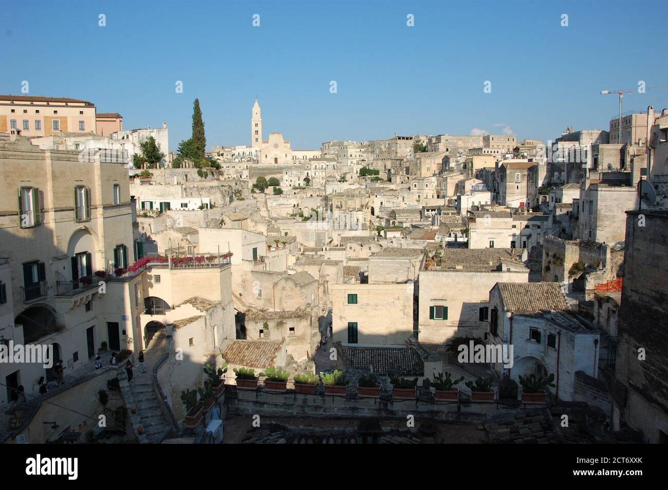 Urban view of Sasso Barisano Unesco site in Matera Stock Photo