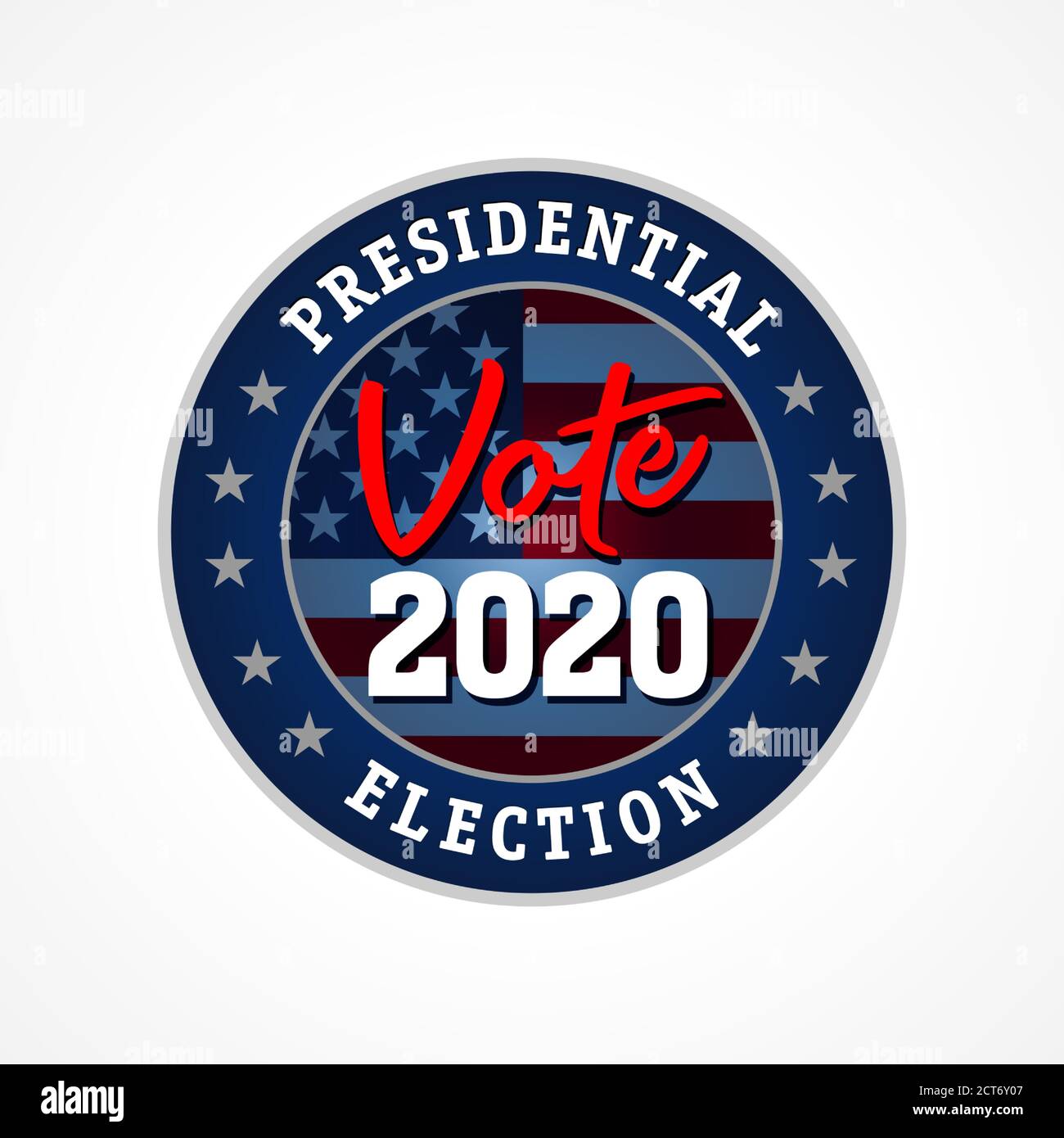 USA presidential election vote 2020, banner with round emblem. Election ...