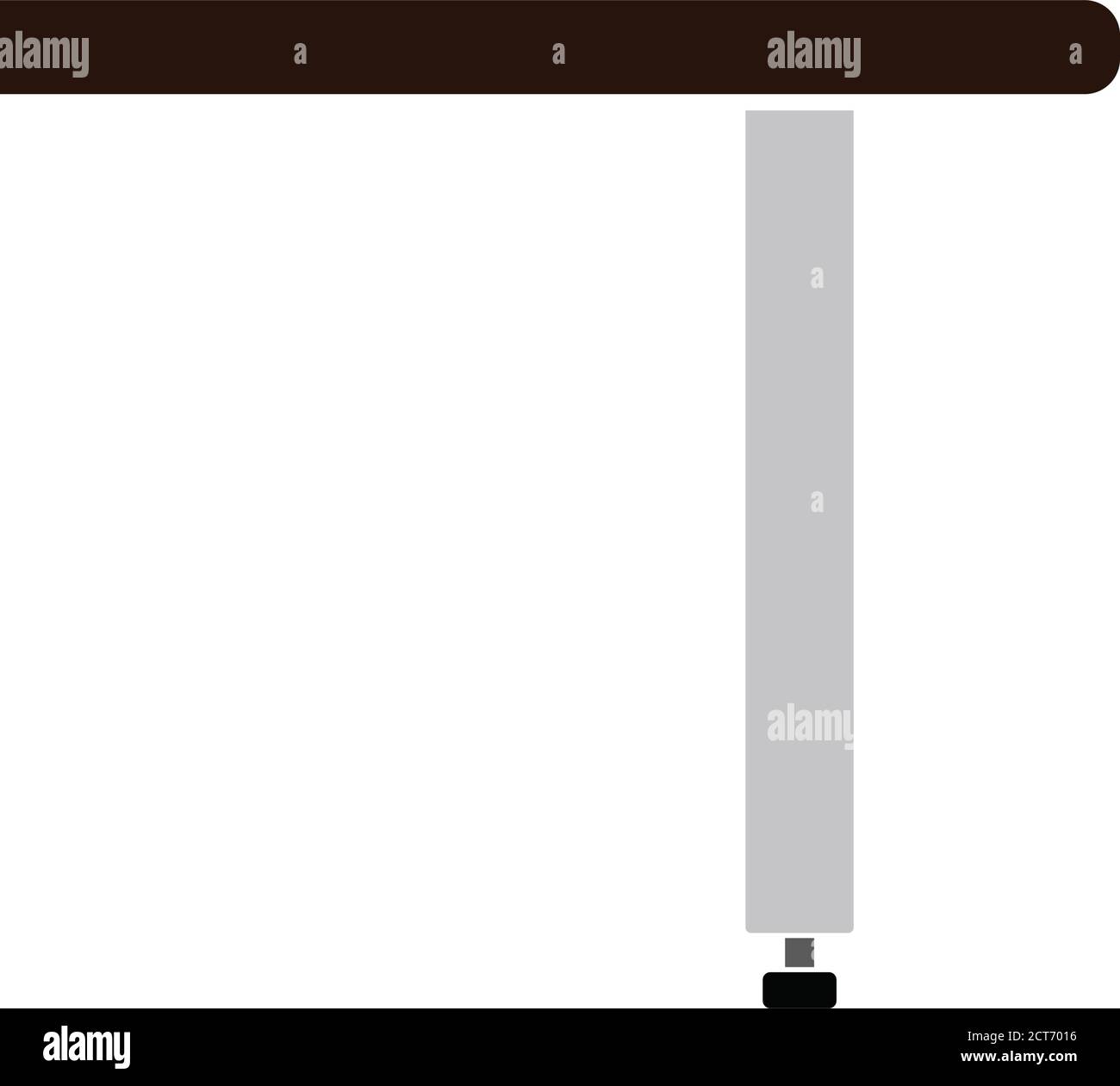 Briefing Table Console Icon. Flat Color Design. Vector Illustration. Stock Vector