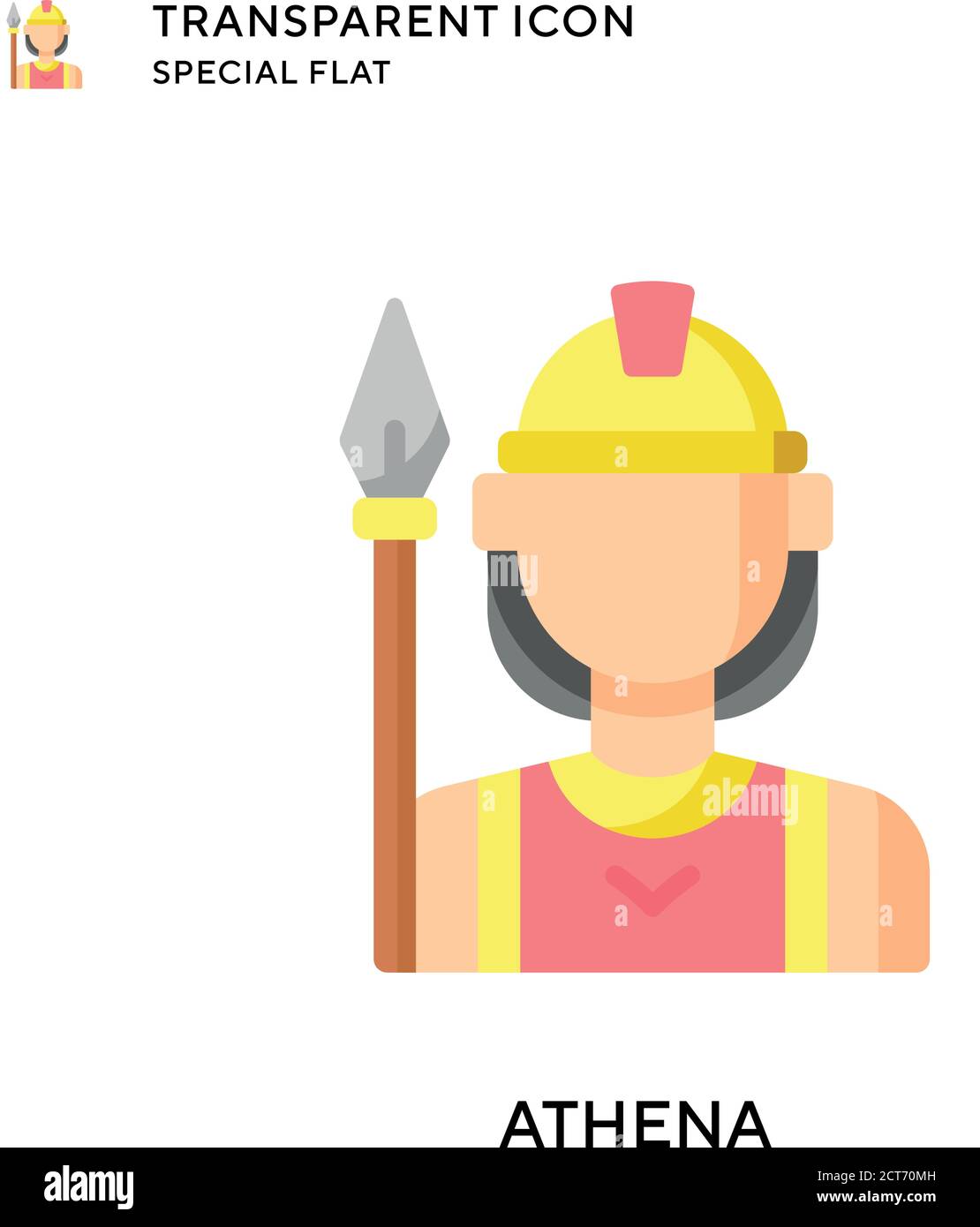Athena vector icon. Flat style illustration. EPS 10 vector. Stock Vector