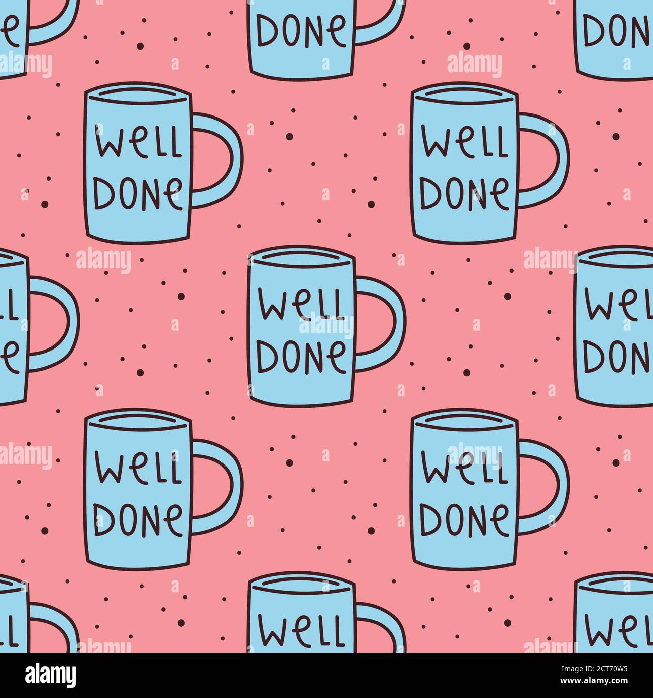 Cup, mug, drink, dish. Motivation. Morning routine. Doodle vector ...