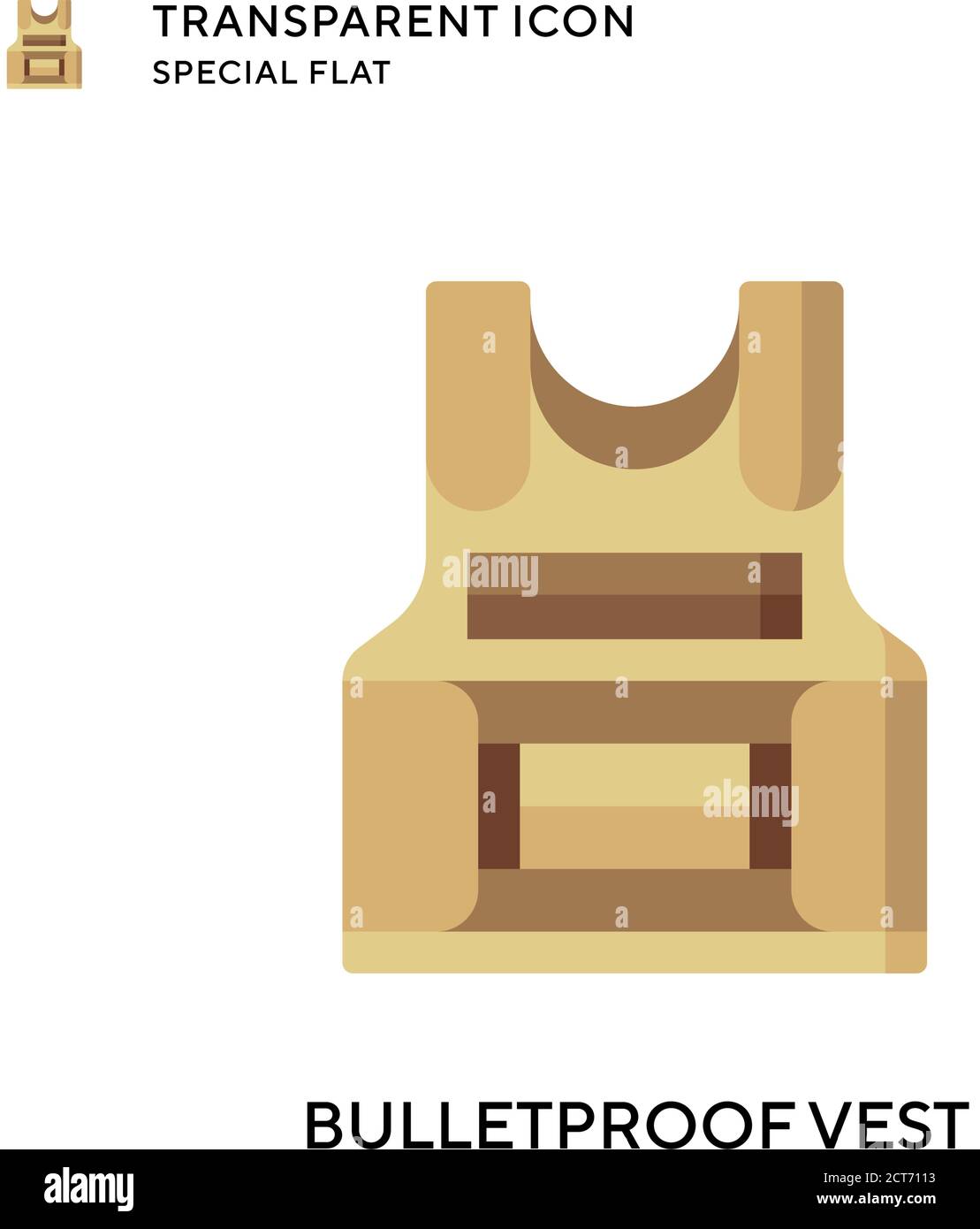 Bulletproof vest vector icon. Flat style illustration. EPS 10 vector ...