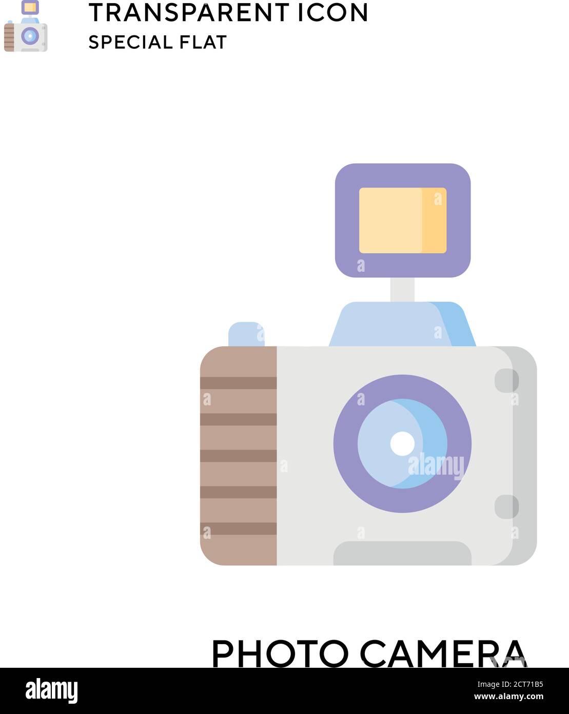 Photo camera vector icon. Flat style illustration. EPS 10 vector. Stock Vector