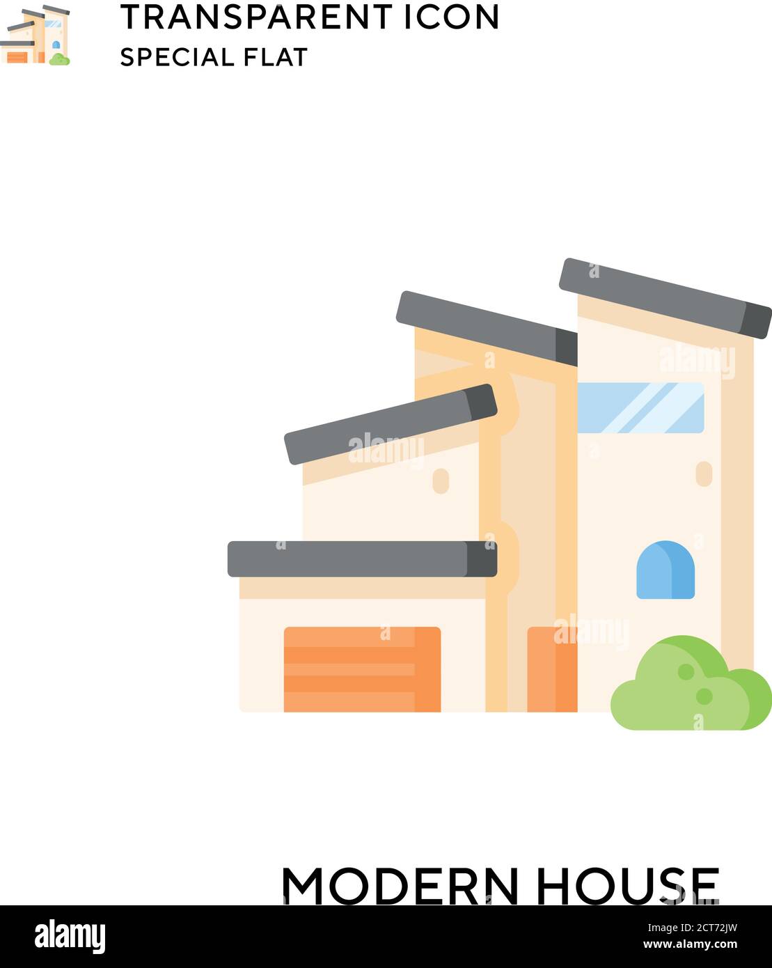 Modern house vector icon. Flat style illustration. EPS 10 vector Stock Vector Image & Art Alamy