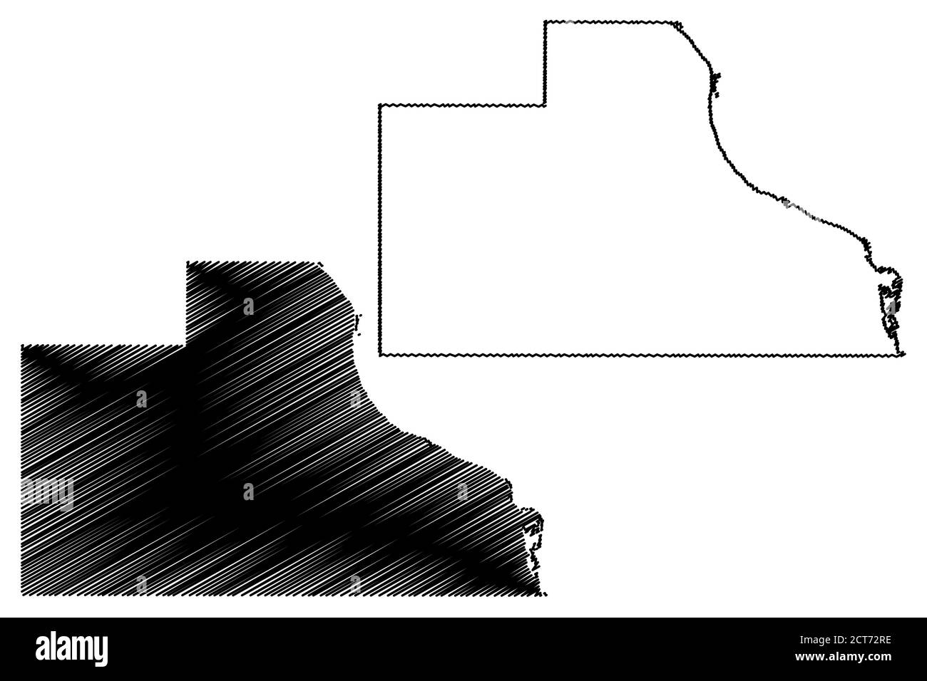 Jackson County Iowa Map Stock Vector