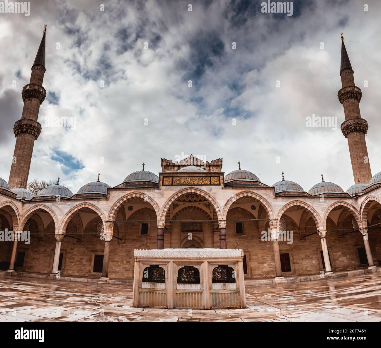 Suleymaniye Mosque in Istanbul, Turkey. Suleymaniye Mosque is famous landmark. Islamic architecture of Istanbul Stock Photo