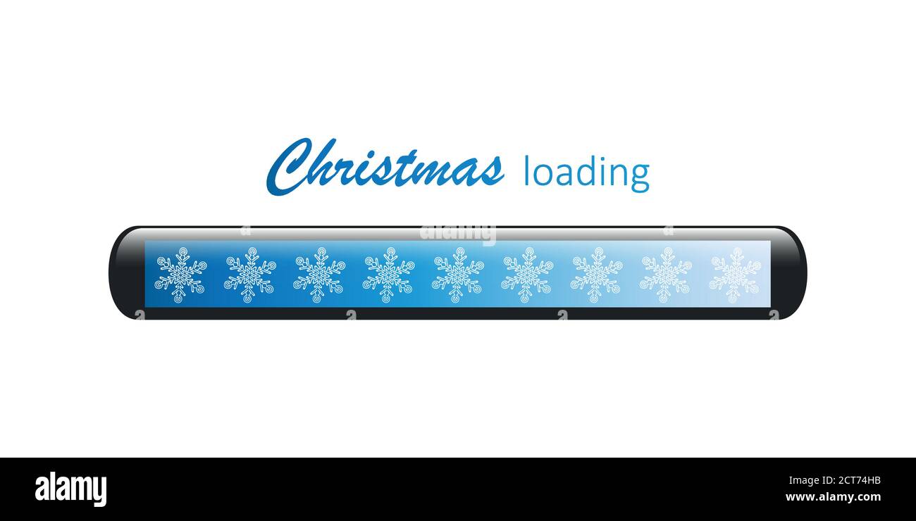 christmas loading bar with snowflake vector illustration EPS10 Stock ...
