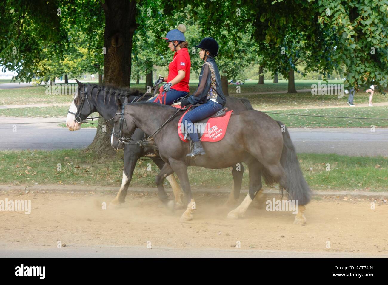 Horse Riders On Horse Back From Hyde Park Stables Hyde Park London