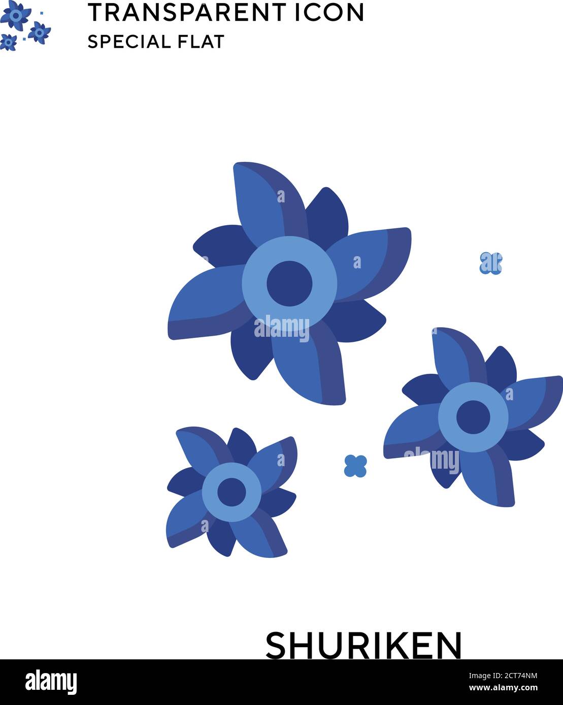 Shuriken vector icon. Flat style illustration. EPS 10 vector. Stock Vector