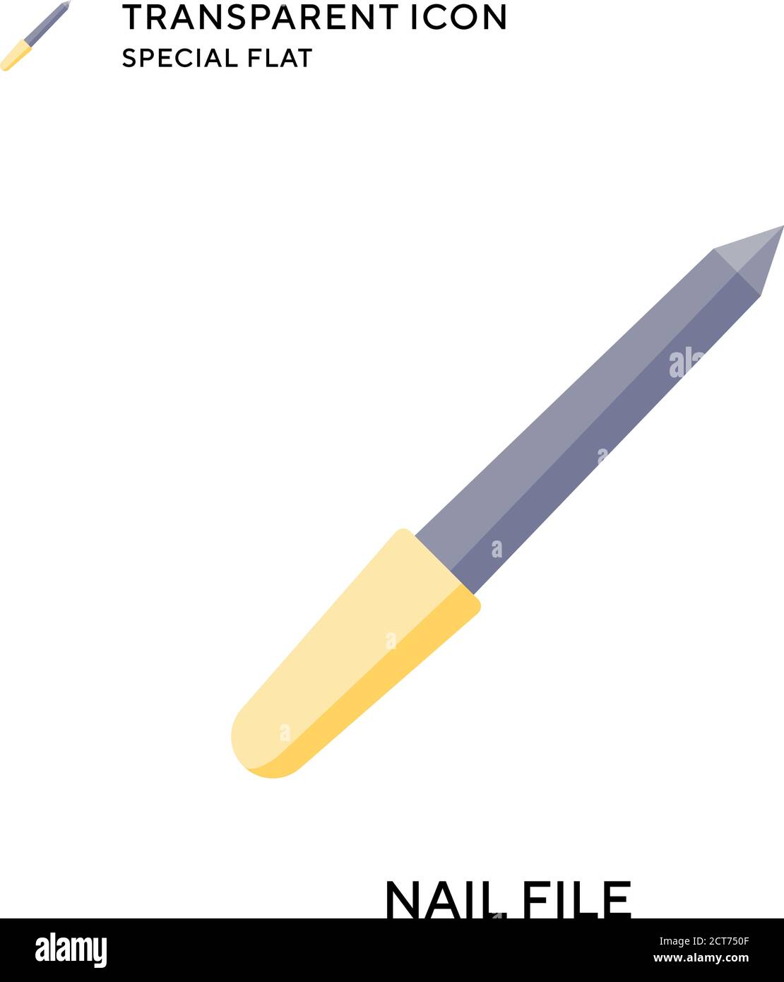 Nail file vector icon. Flat style illustration. EPS 10 vector Stock ...