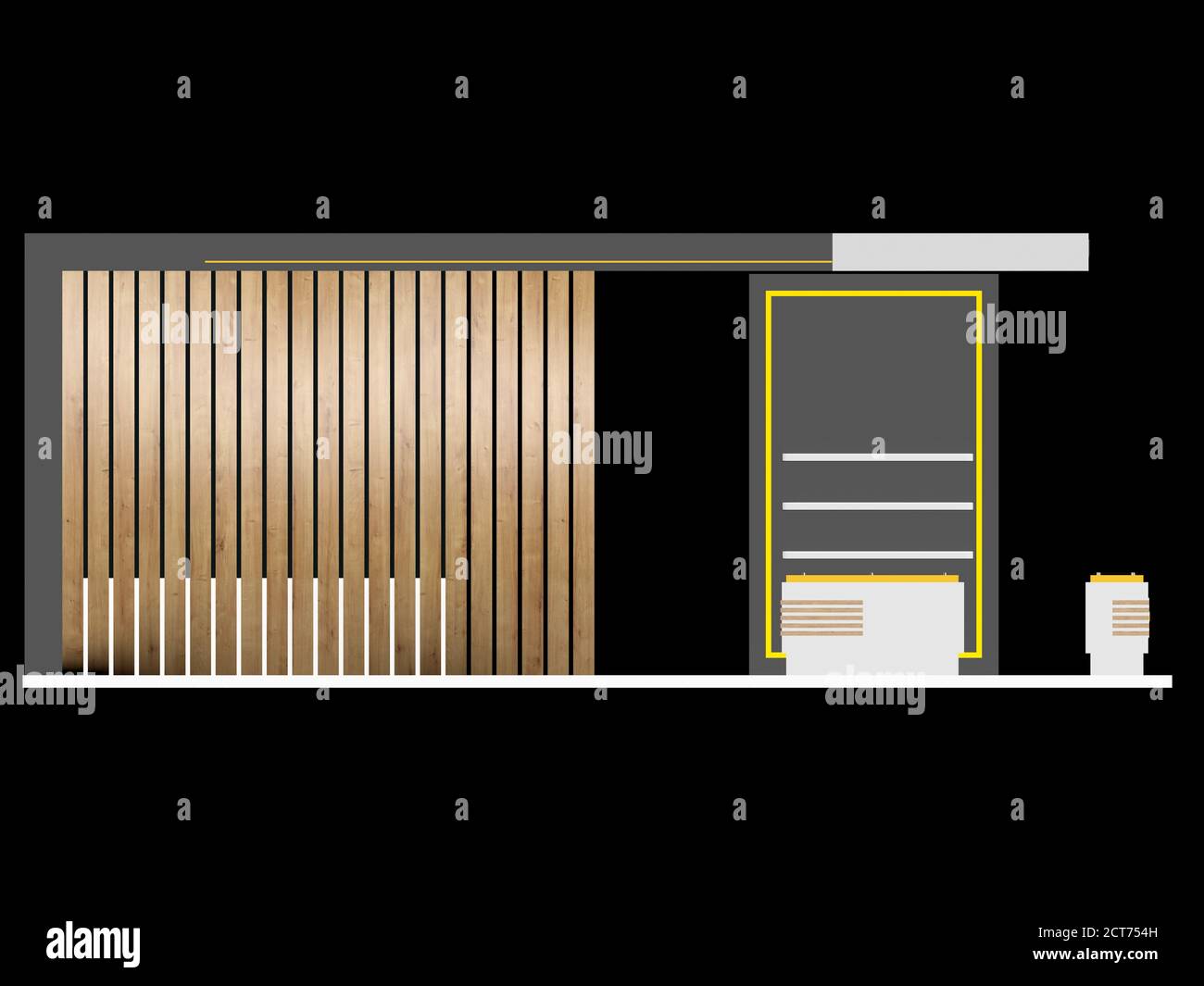 3d render of exhibition booth Stock Photo