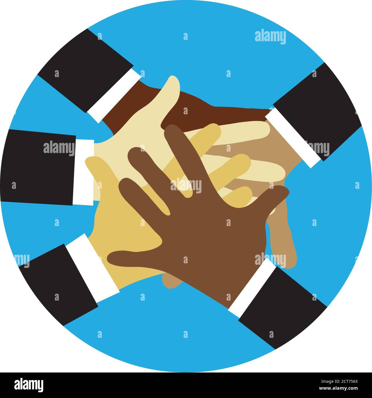 different skin colors hands Stock Vector Image & Art - Alamy