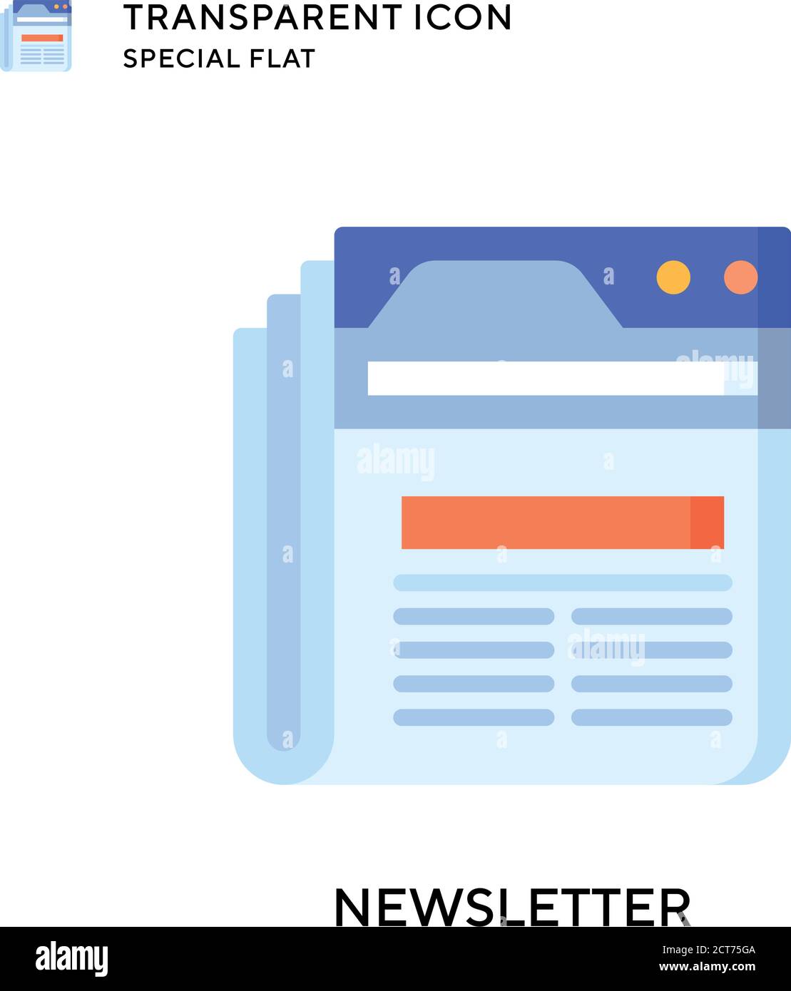 Newsletter vector icon. Flat style illustration. EPS 10 vector Stock ...