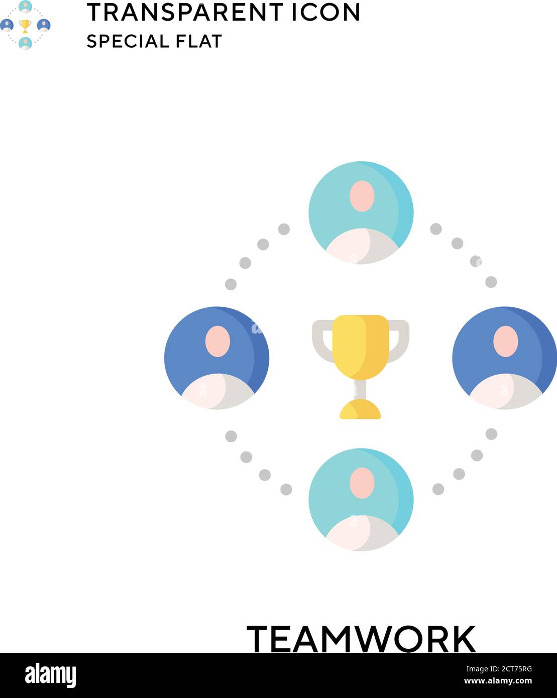Teamwork vector icon. Flat style illustration. EPS 10 vector Stock ...
