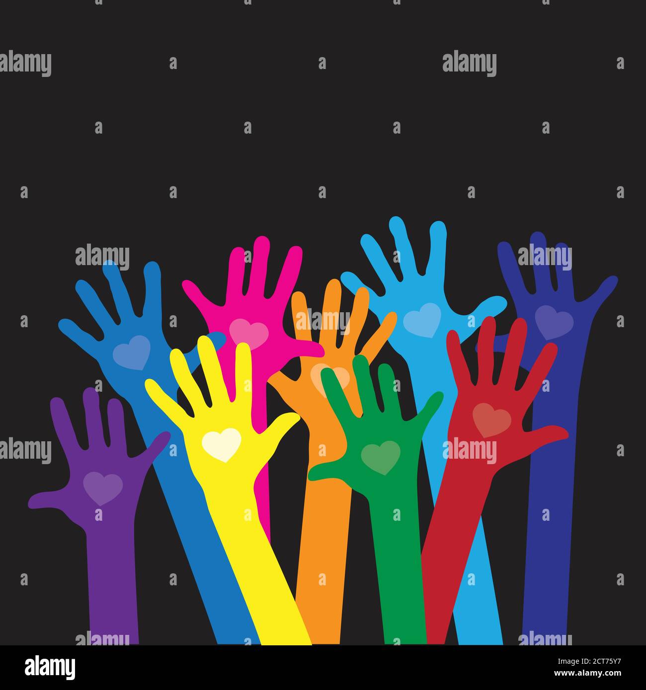 different skin colors hands Stock Vector Image & Art - Alamy