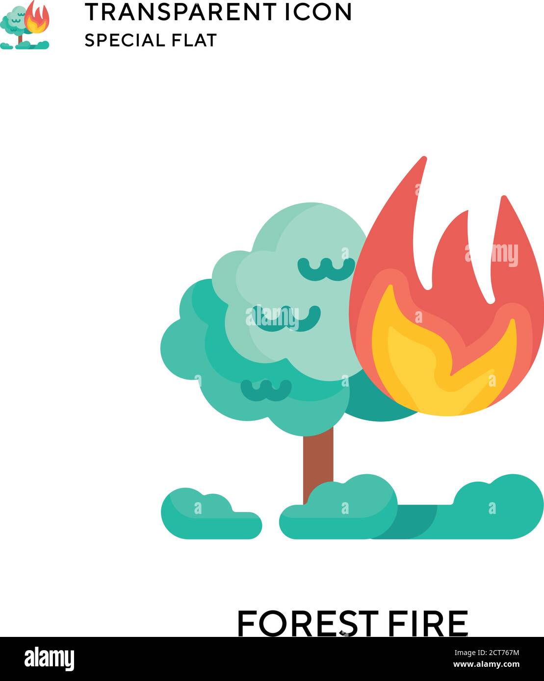 Burning bush icon vector vectors hi-res stock photography and images ...