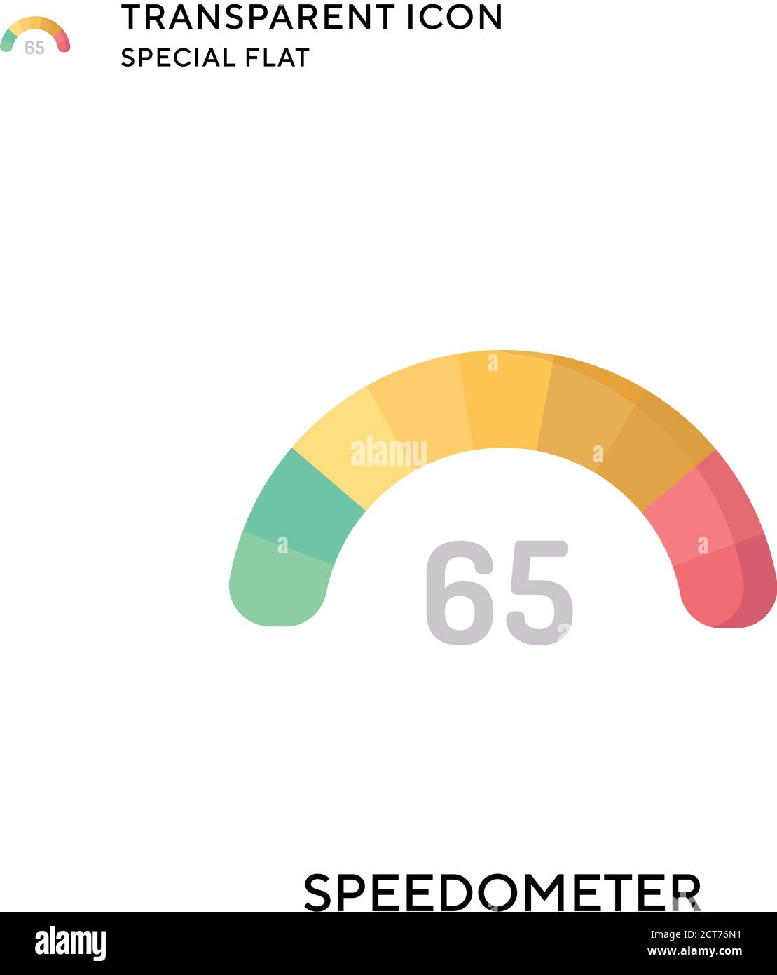 Speedometer vector icon. Flat style illustration. EPS 10 vector Stock ...