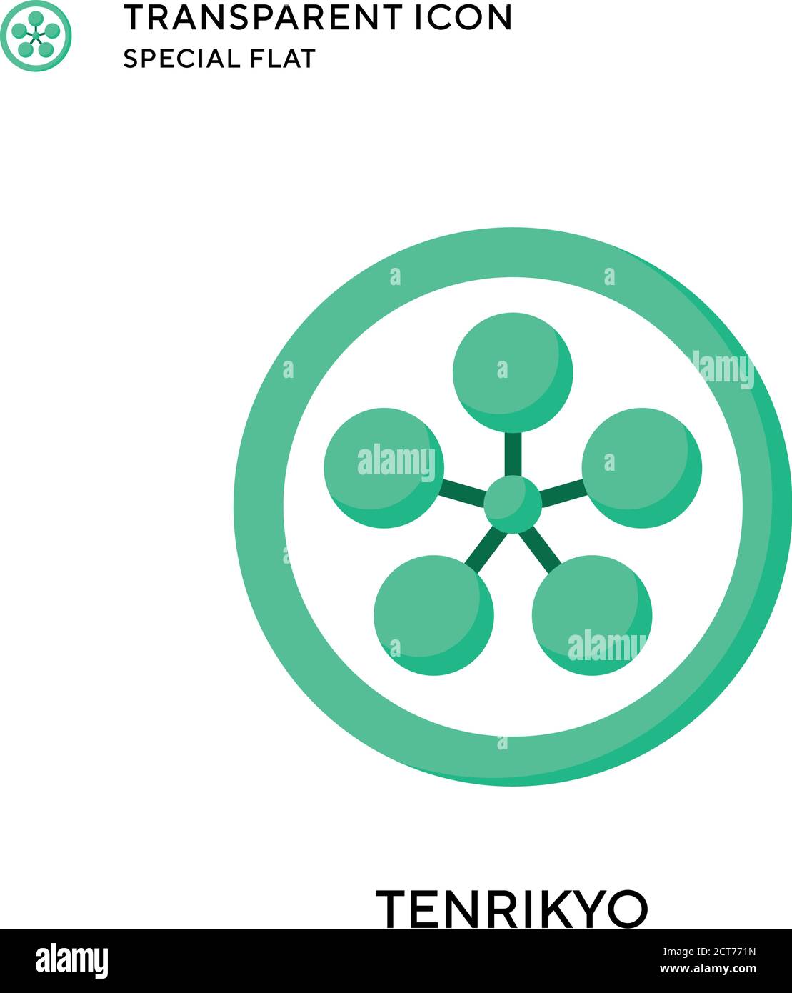 Tenrikyo vector icon. Flat style illustration. EPS 10 vector. Stock Vector