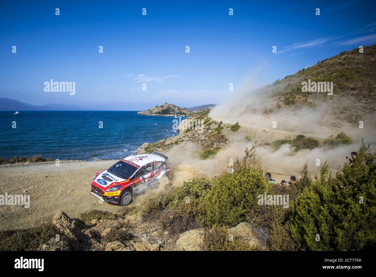 32 SARRAZIN Stephane, PARENT Kevin, Hyundai i20 R5, WRC 3, action during the 2020 Rally of Turkey, 5th round of the 2020 FIA WRC Championship from Sep Stock Photo
