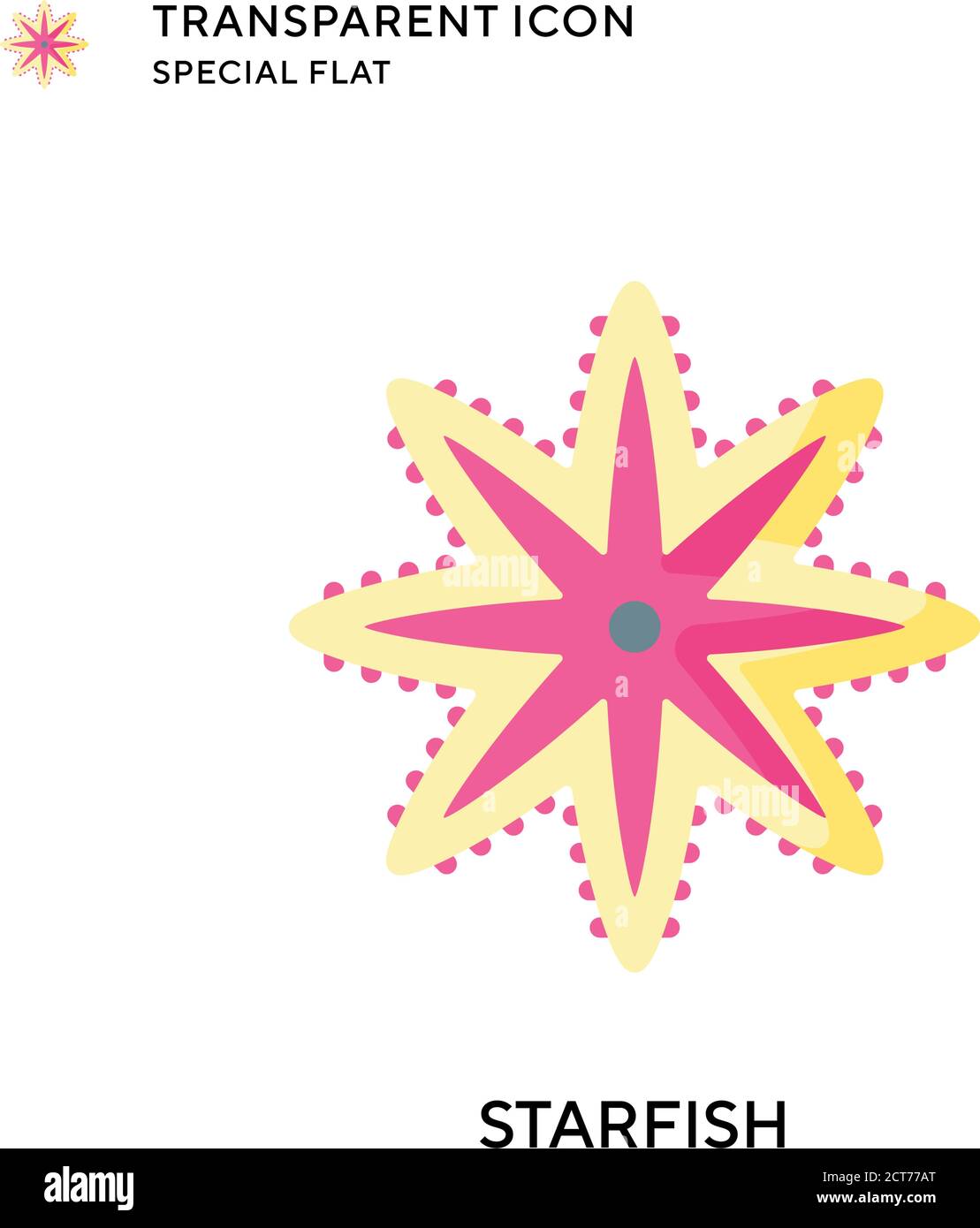 Starfish vector icon. Flat style illustration. EPS 10 vector Stock ...