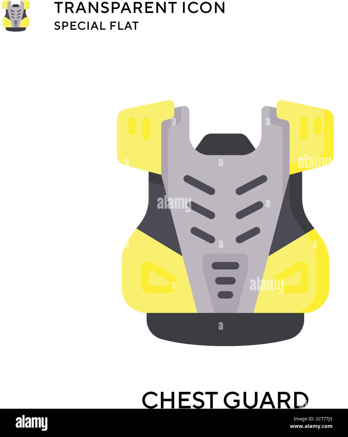Chest guard vector icon. Flat style illustration. EPS 10 vector Stock