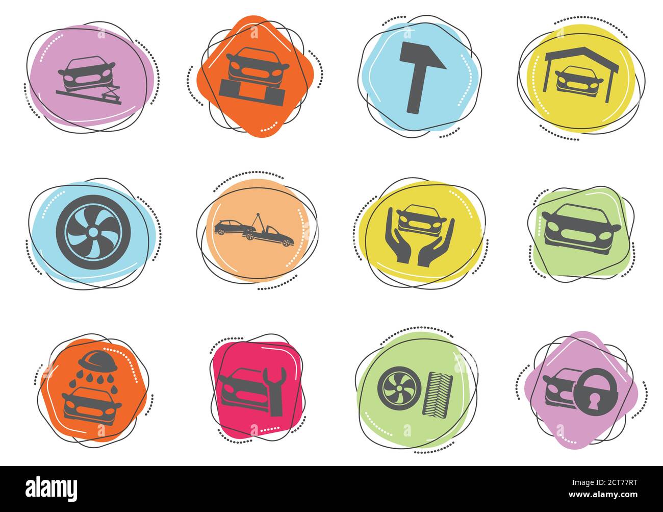 Car service maintenance icon set Stock Vector Image & Art - Alamy