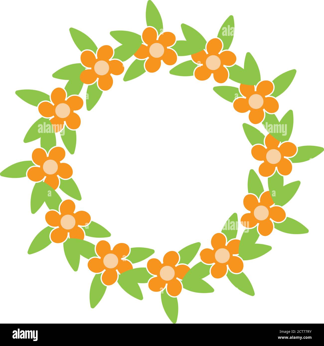 Wreath floral isolated design template vector Stock Vector Image &amp; Art ...