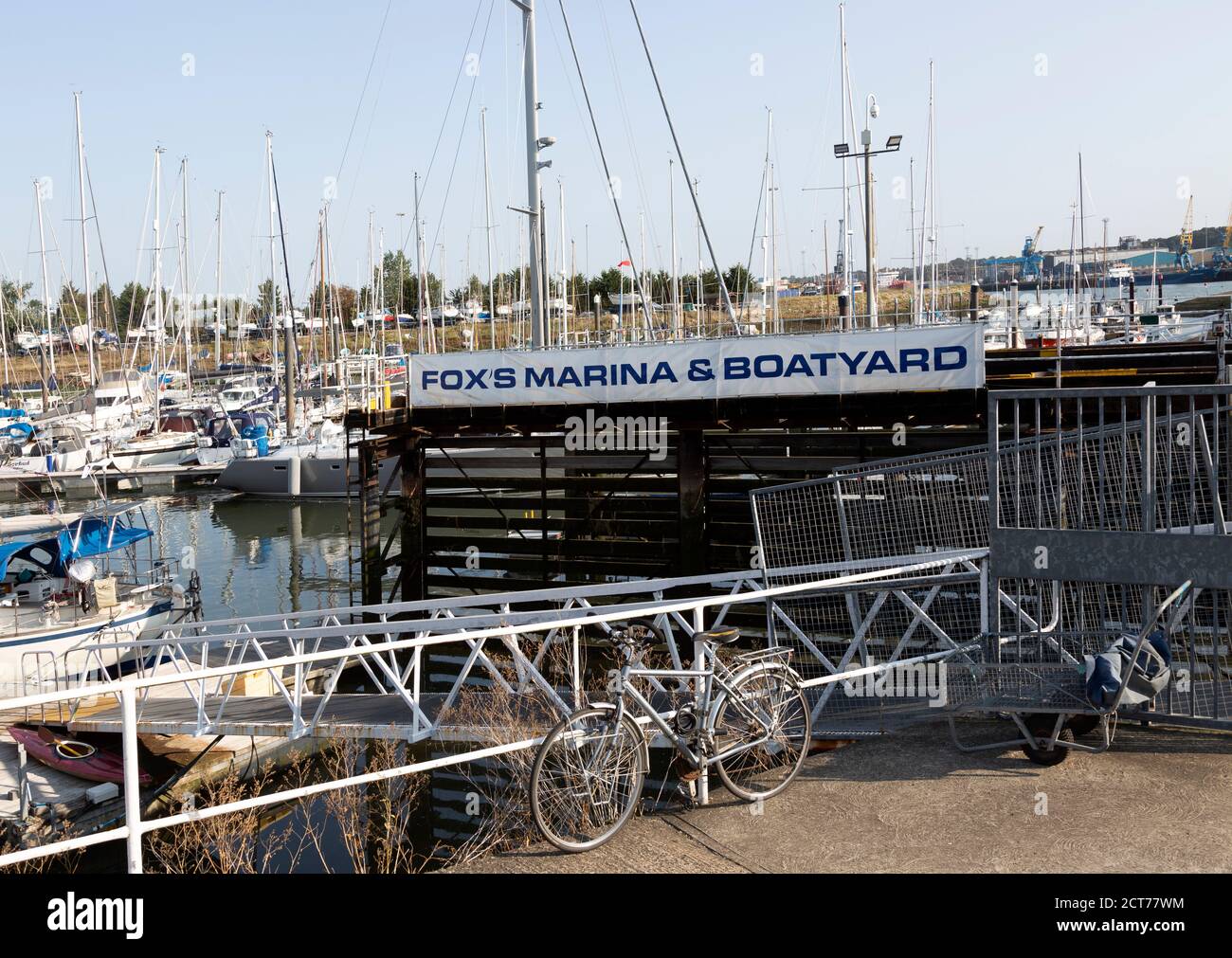 Fox's marina and boatyard, Ipswich, Suffolk, England, UK Stock Photo