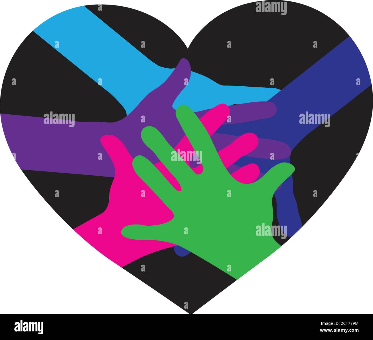different skin colors hands Stock Vector Image & Art - Alamy