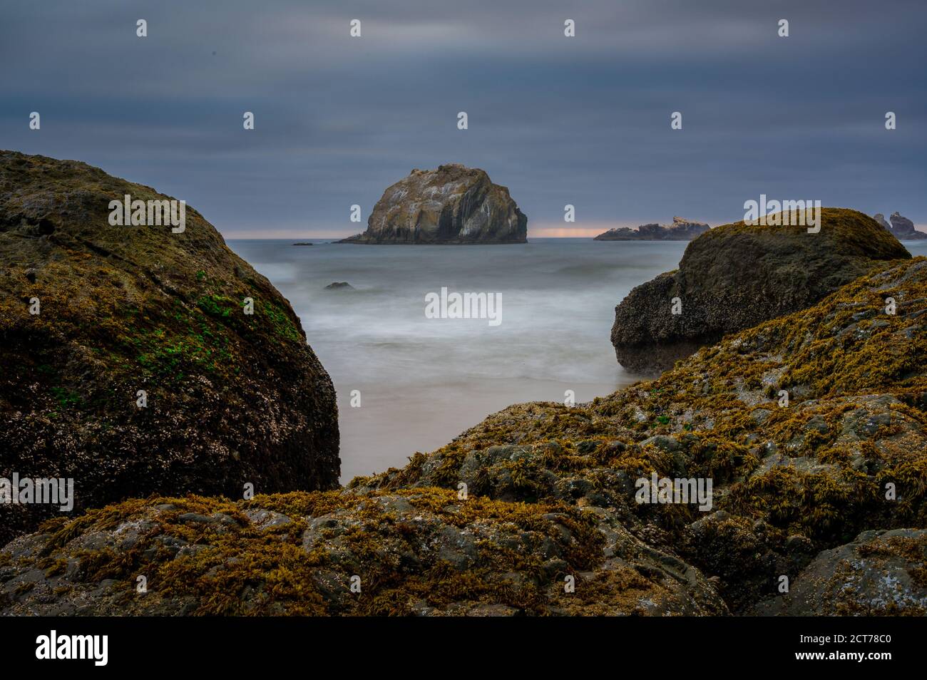 Dramatic coastal image of Face Rock in Bandon Oregon Stock Photo - Alamy