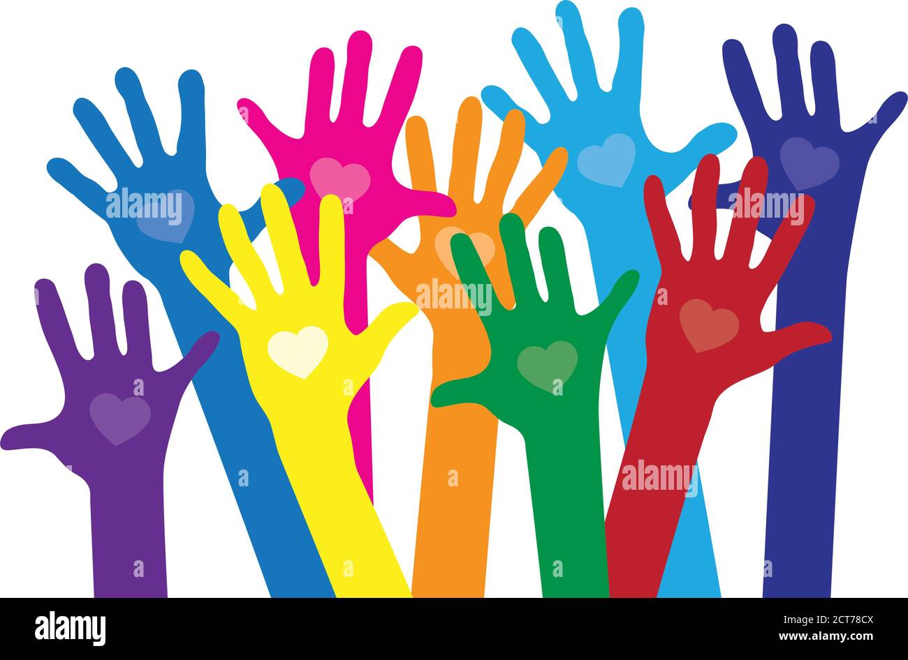 different skin colors hands Stock Vector Image & Art - Alamy