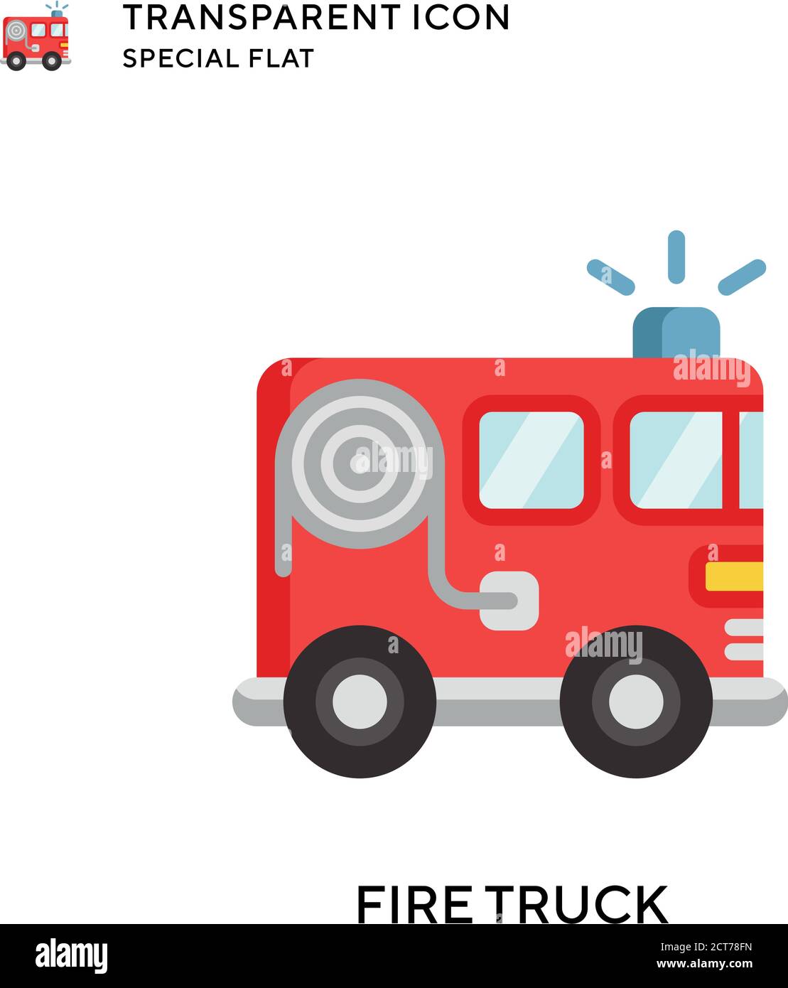 Side red fire truck hose Stock Vector Images - Alamy
