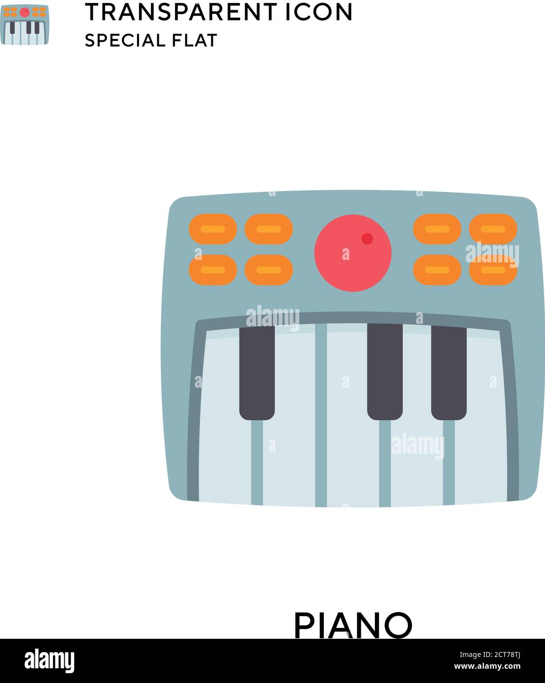 Piano vector icon. Flat style illustration. EPS 10 vector Stock Vector ...