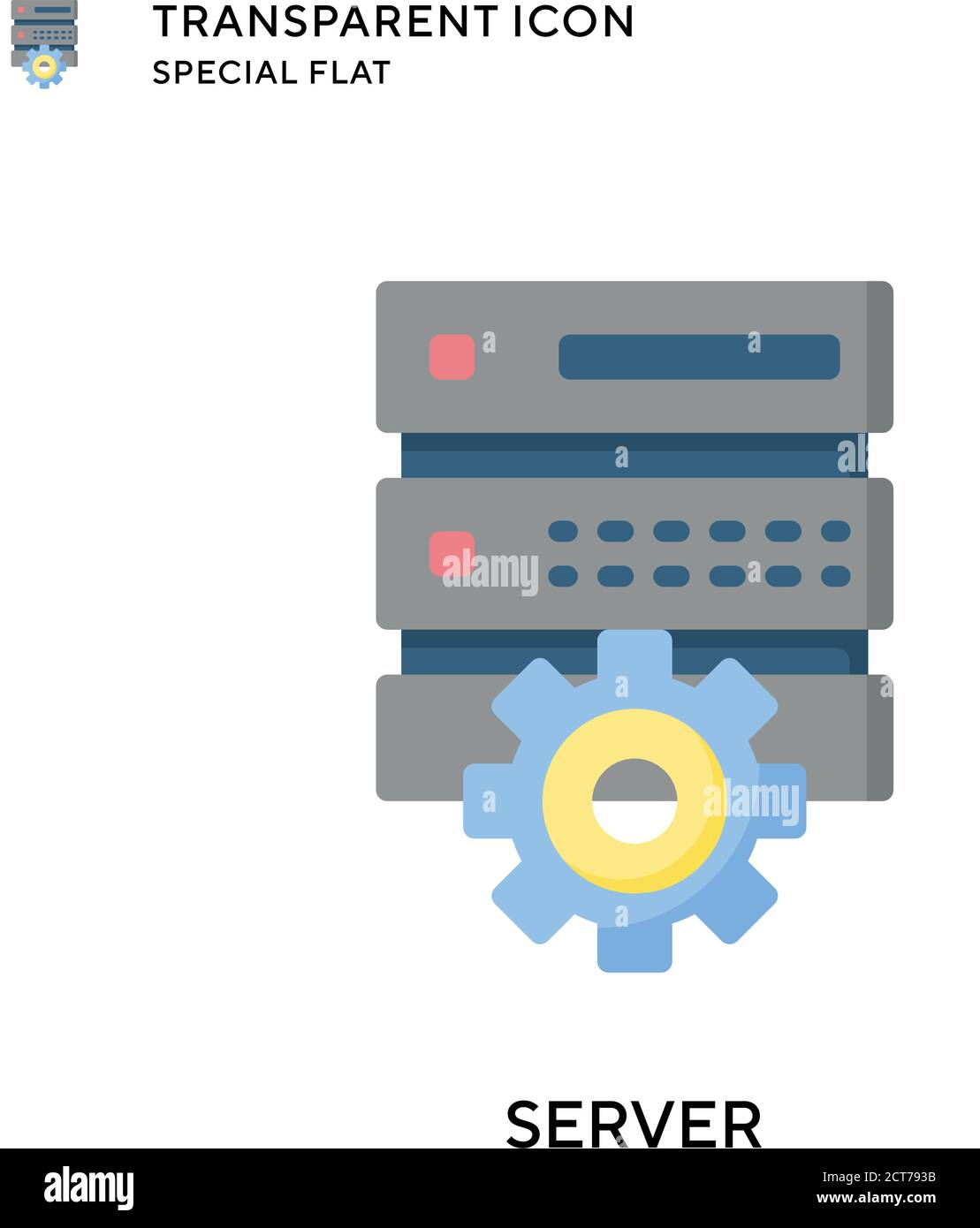 Server vector icon. Flat style illustration. EPS 10 vector Stock Vector ...