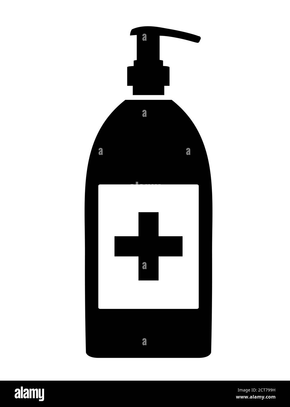 Hand sanitizer icon isolated on white background. Vector Illustration ...