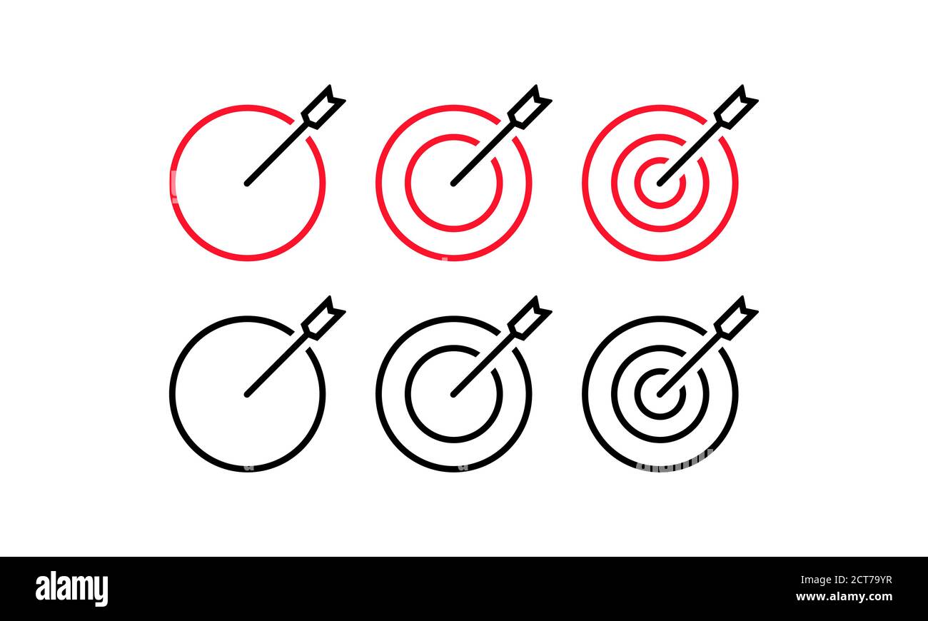 Target line icon. Successful shot symbol. Business concept. Vector on ...