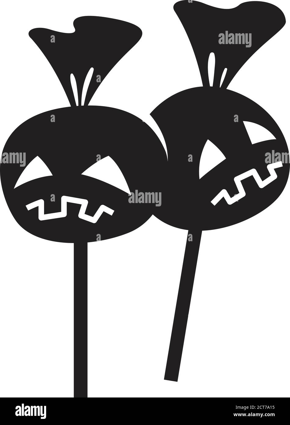 Halloween candies icon in black and white. Vector illustration Stock ...