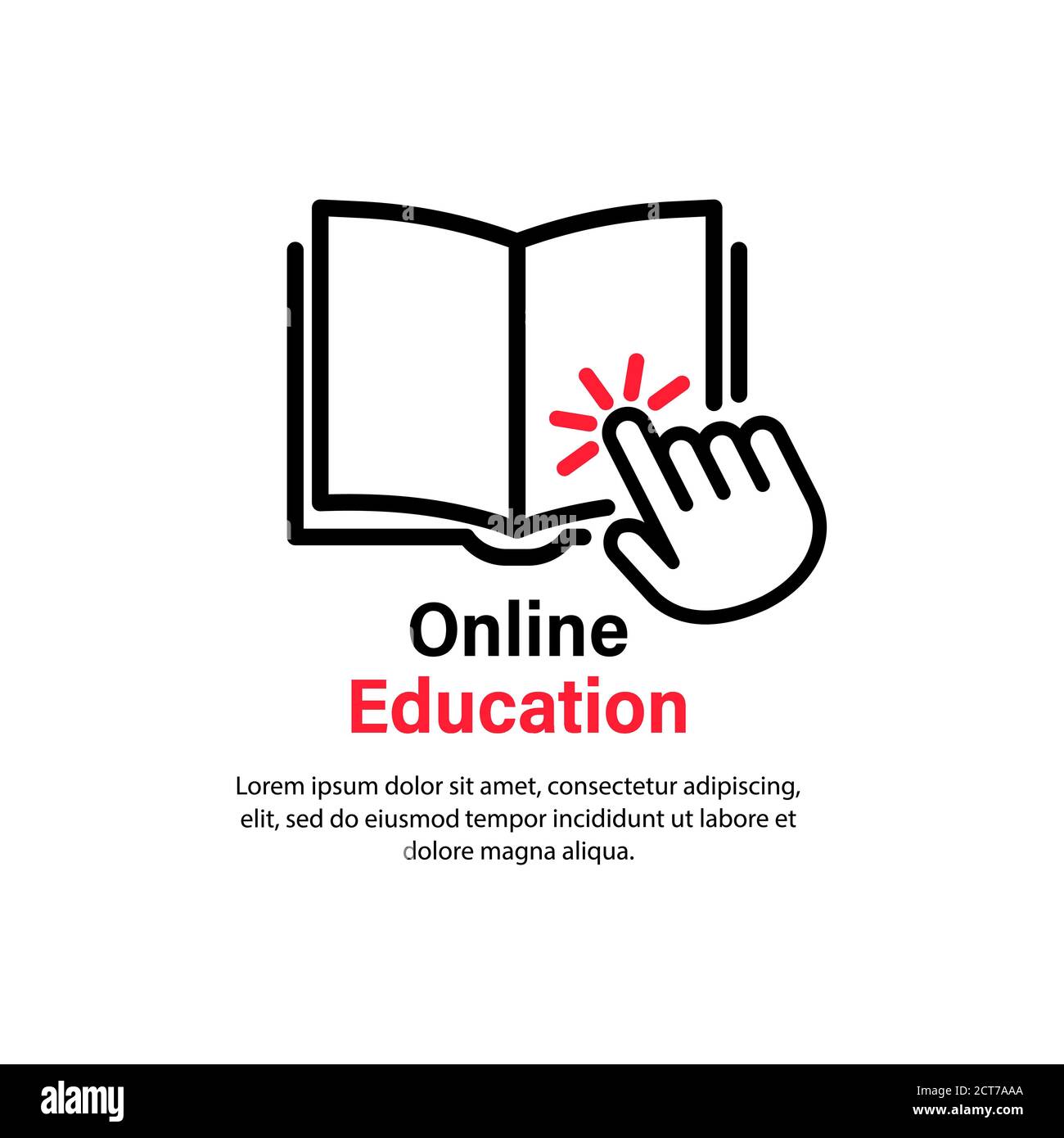 Online education icon. Distance studying. Video guide tutorial, course, seminar, conference, stream, webinar. E learning concept. Vector on isolated w Stock Vector