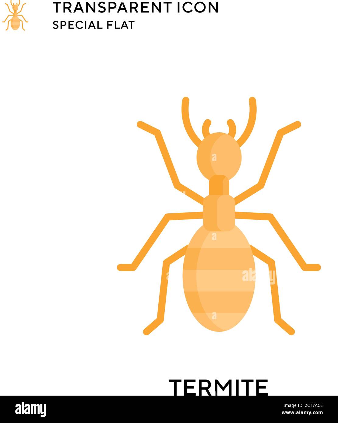 Termite vector icon. Flat style illustration. EPS 10 vector. Stock Vector