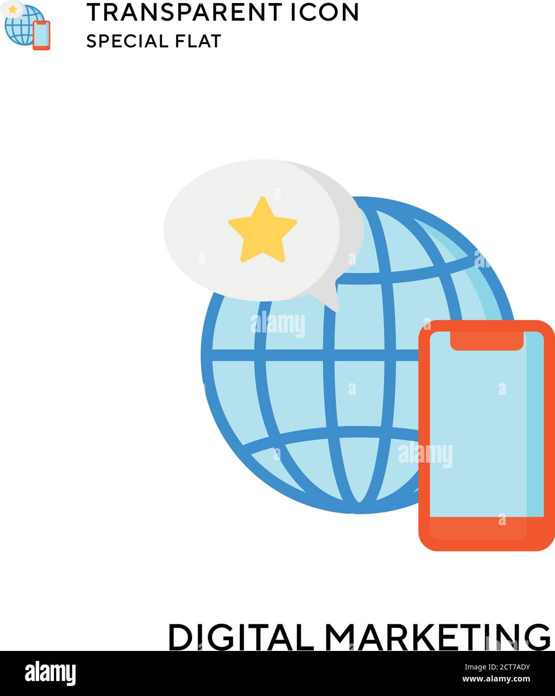 Digital marketing vector icon. Flat style illustration. EPS 10 vector ...