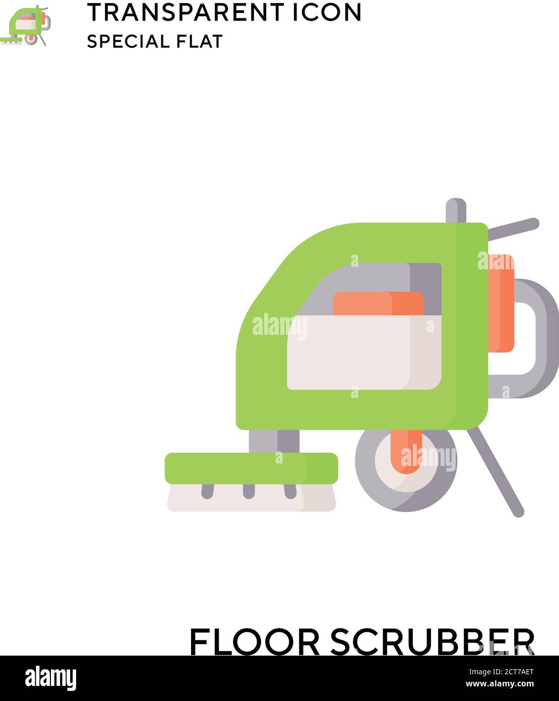 Industrial floor scrubber machine Stock Vector Images - Alamy