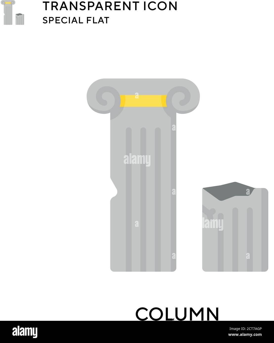 Column vector icon. Flat style illustration. EPS 10 vector Stock Vector ...