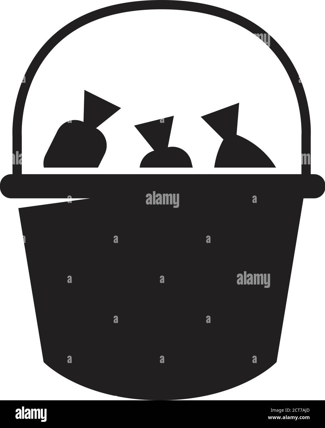 Halloween candies icon in black and white. Vector illustration Stock ...