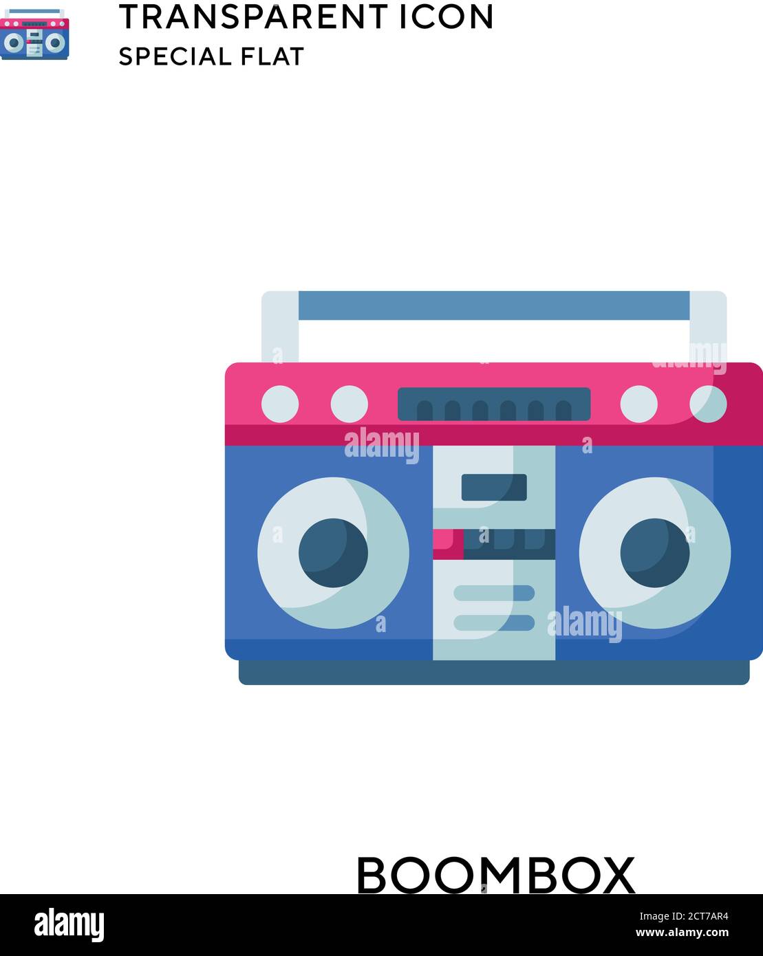 Boombox 80s icon black recorder Cut Out Stock Images & Pictures Alamy