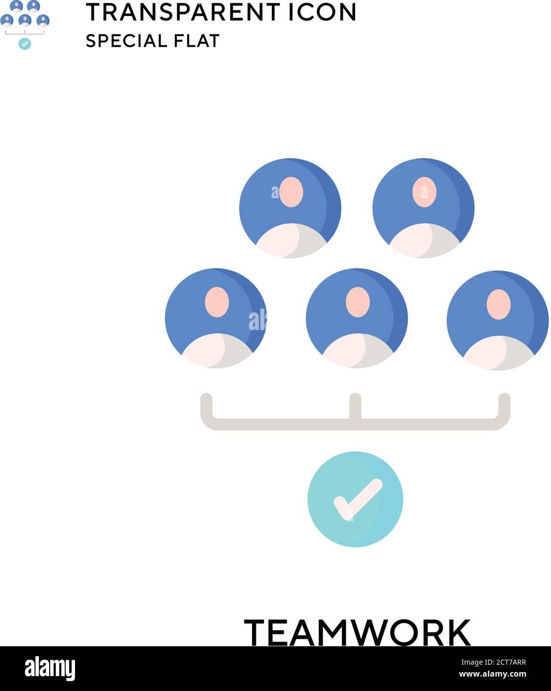 Teamwork vector icon. Flat style illustration. EPS 10 vector Stock ...