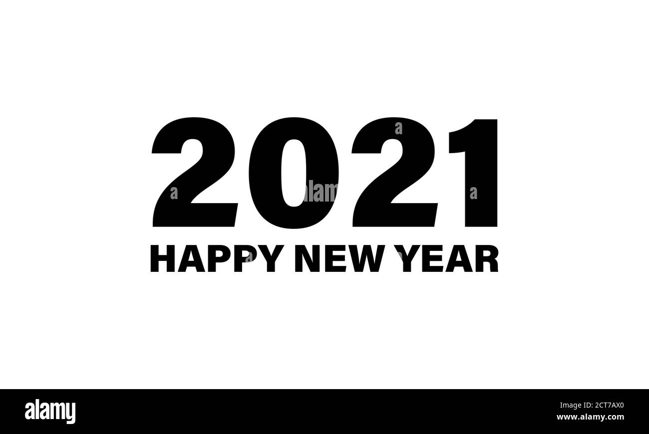 Happy New 2021 year banner. Christmas cocept. Vector on isolated white background. EPS 10. Stock Vector