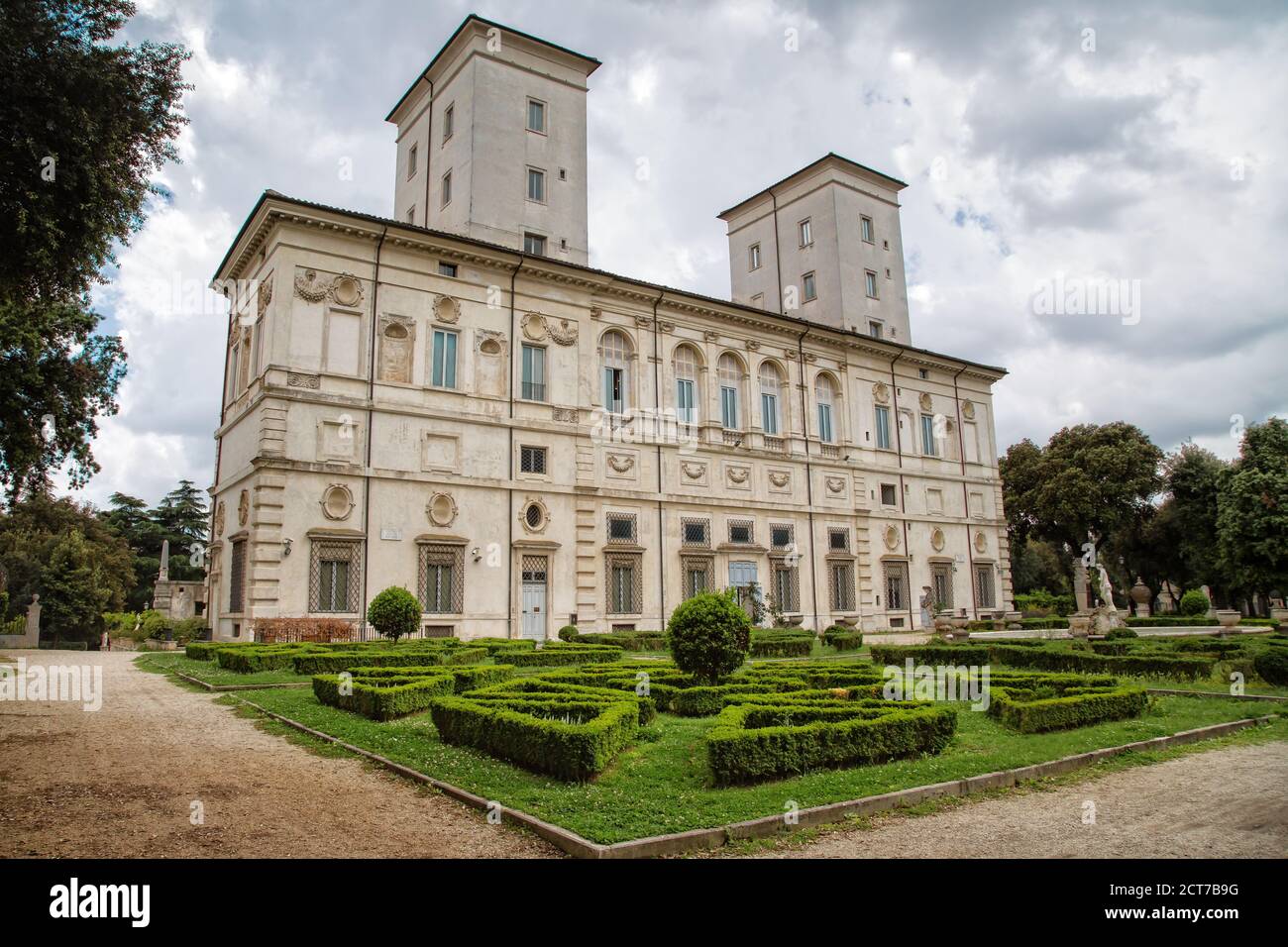 Rome, Italy - May 15, 2016: In the park of Villa Borghese is the famous Galleria Borghese with all your art treasures Stock Photo