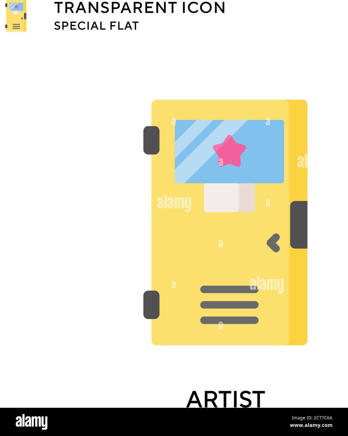 Artist vector icon. Flat style illustration. EPS 10 vector Stock Vector ...